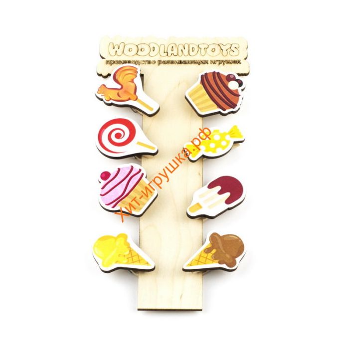 Clothespins-magnets Sweets set 8 pcs 126101, 126101