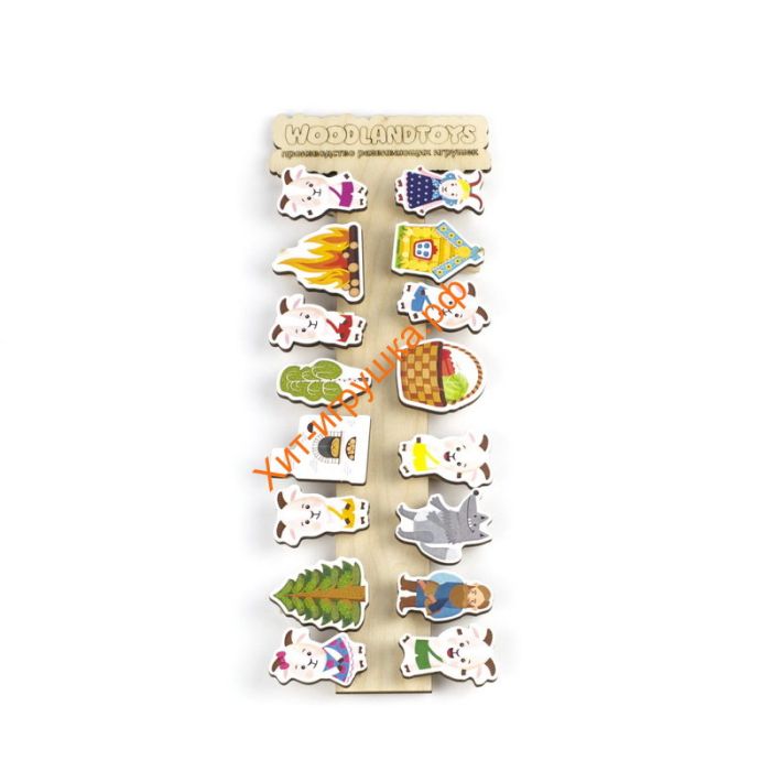 Clothespins-magnets Seven kids set of 16 pcs 126105, 126105