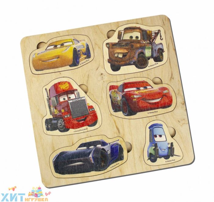 Wooden puzzle "Cars" (21x21cm) Disney 03968, 03968