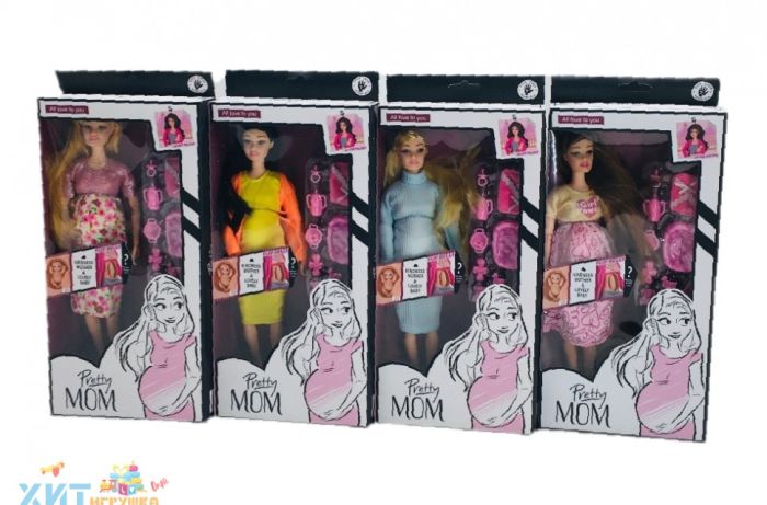 Doll pregnant with accessories in assortment LD6002, LD6002