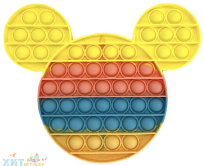 POP IT antistress Sensory bubble toy MICKEY MOUSE Pastel / Eternal bubble wrap, popit_mickey_past