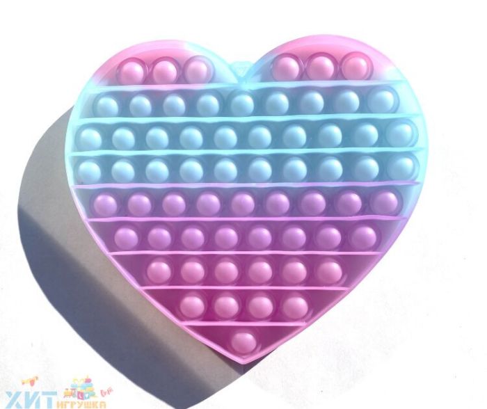 POP IT antistress Sensory toy with bubbles HEART 20x18 cm Chameleon / changes color in the sun / Eternal bubble