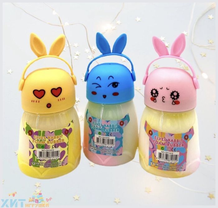 Pastel multi-colored slime in a jar Bunny 1 pcs in assortment LY-48, 2153QH-18 / LY-48