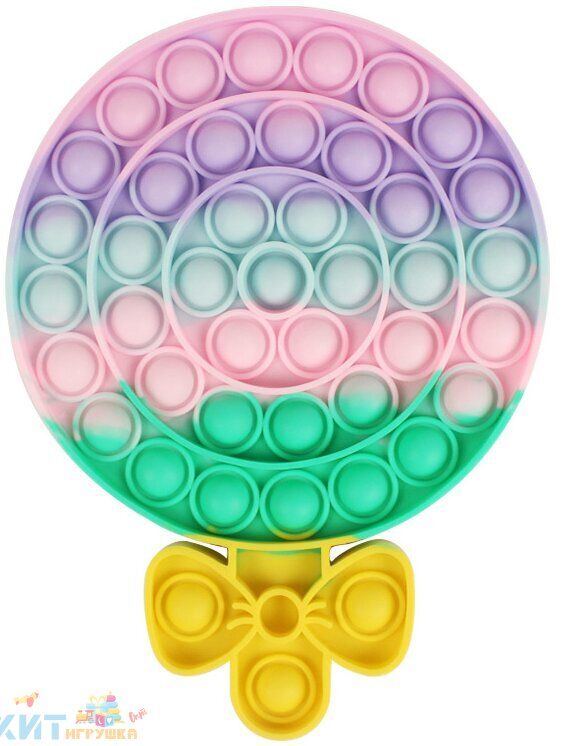 POP IT antistress Sensory toy with bubbles LOLLIPOP PASTEL small / Eternal bubble pop_it_ledenec2, pop_it_ledenec2