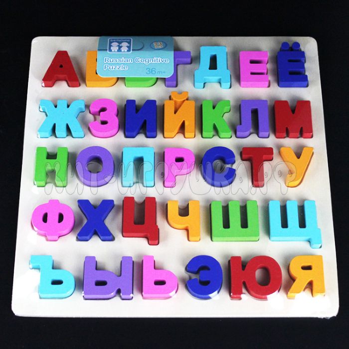 Wooden sorter toy Alphabet Russian 1902-72, 1902-72