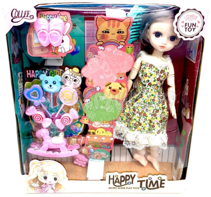 Doll with Happy time accessories in assortment 2027-11, 2027-11