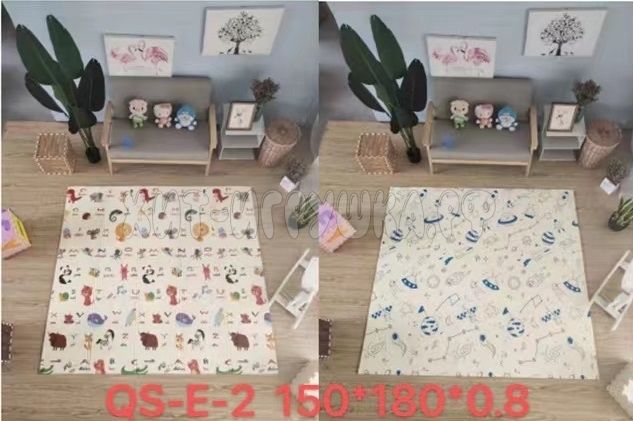 Folding children's double-sided waterproof mat 150*180 cm QS-E-2, QS-E-2