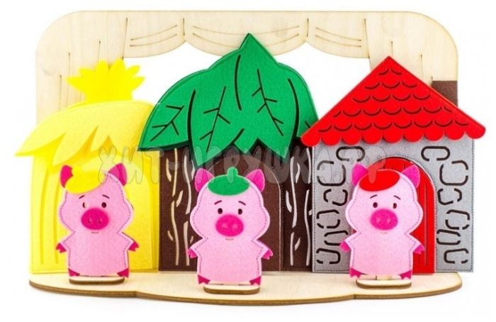 Table theater "Three little pigs" (full set) 1001002, 1001002