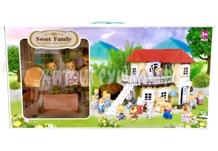 Happy family House with furniture 012-01, 012-01