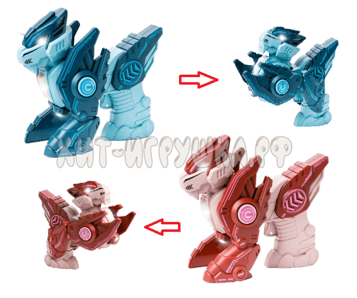 Pistol transformer Dino with projector in assortment HY-791, HY-791